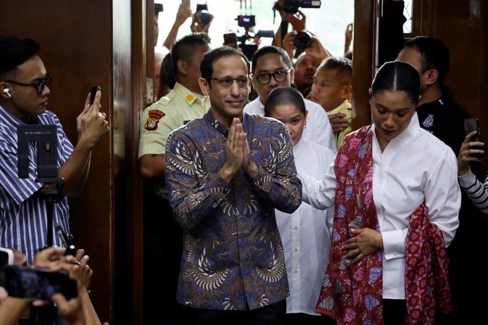 Nadiem Makarim bekas Menteri Pendidikan Indonesia semasa perbicaraan kes rasuah Chromebook